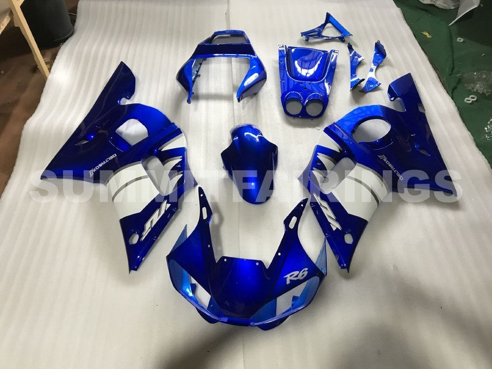 Fairings For Yamaha - YZF-600 R6 1998-2002 Blue and White
