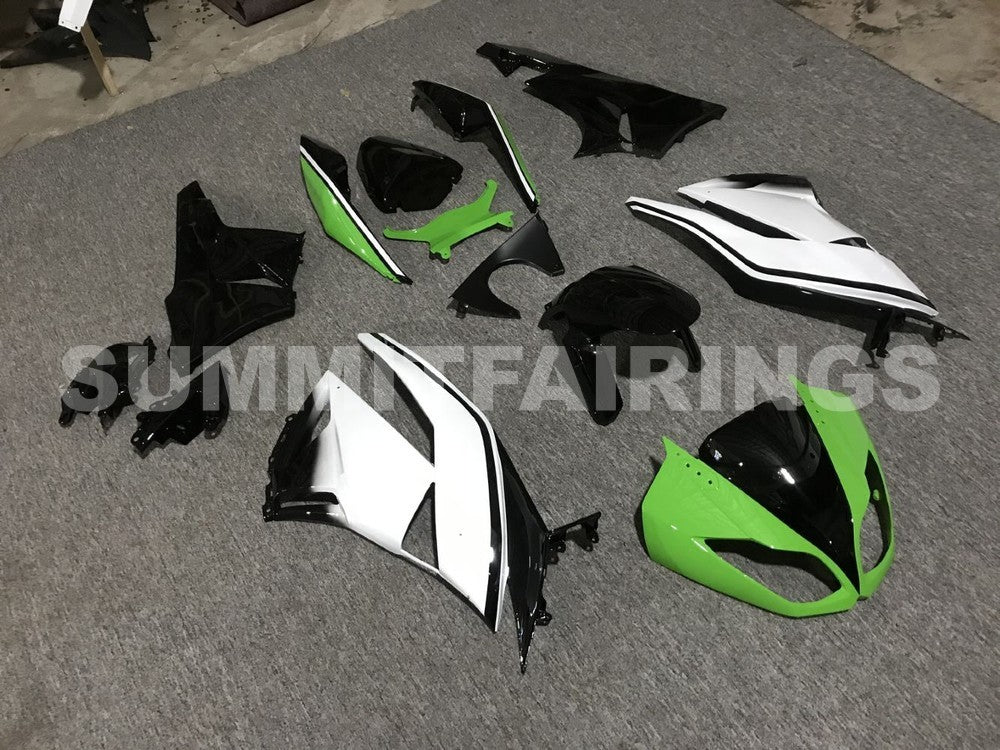2009-2012 Fairings For Kawasaki ZX6R ZX636 Green White Black Ninja