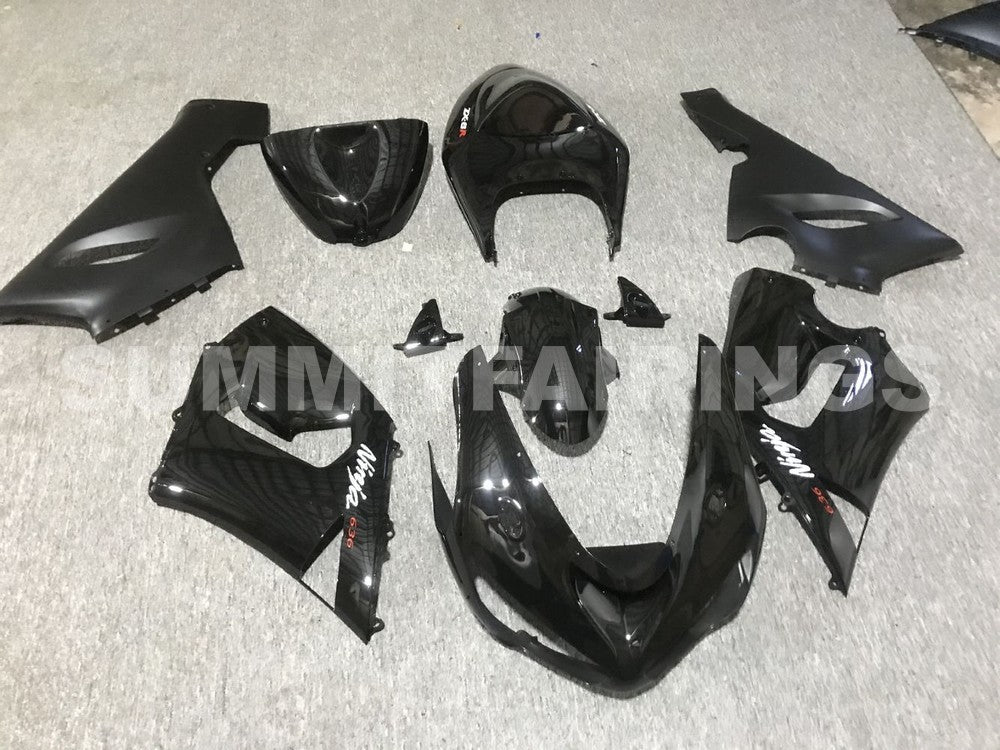 Fairings For Kawasaki ZX6R 636 Black ZX6R (2005-2006)
