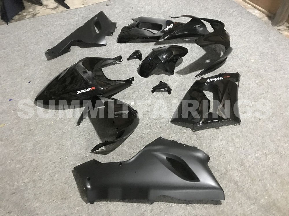 Fairings For Kawasaki ZX6R 636 Black ZX6R (2005-2006)