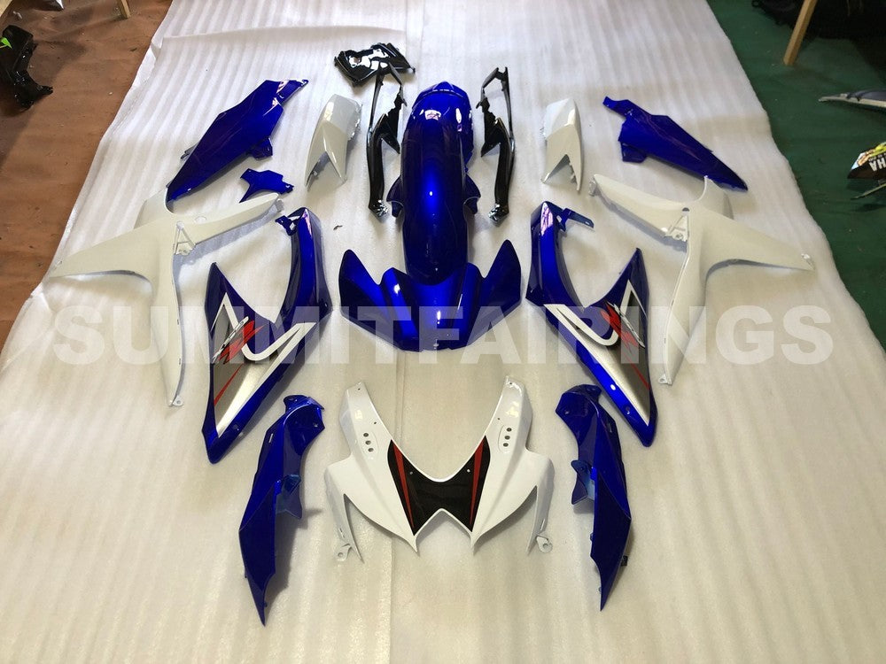 Fairings For Suzuki GSXR 600 750 White & Blue GSXR (2008-2009-2010)