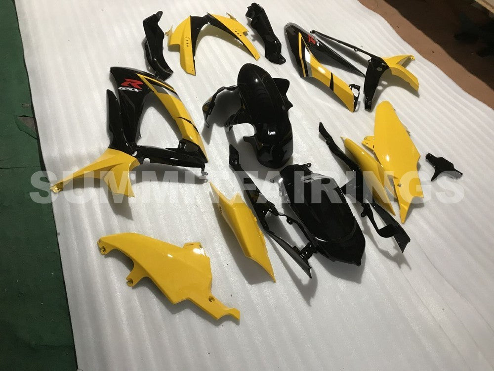 Fairings For Suzuki GSXR 600 750 Black & Yellow GSXR (2008-2009-2010)