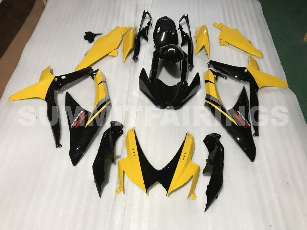 Fairings For Suzuki GSXR 600 750 Black & Yellow GSXR (2008-2009-2010)