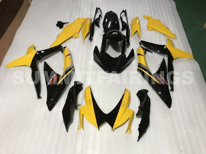 Fairings For Suzuki GSXR 600 750 Black & Yellow GSXR (2008-2009-2010)