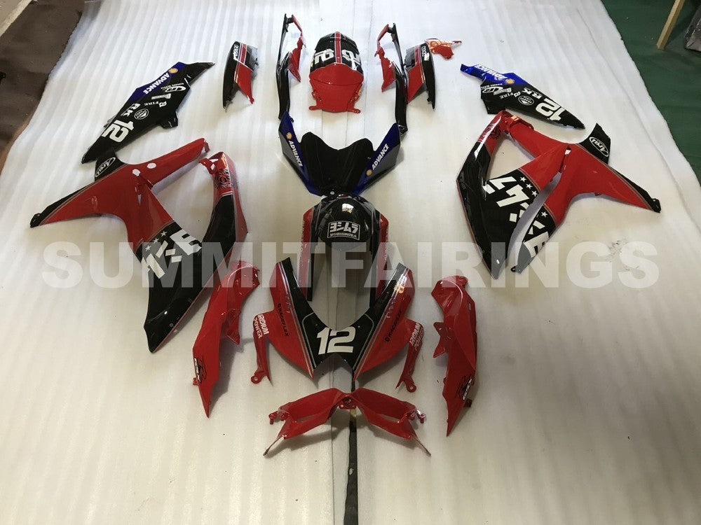 Fairings For Suzuki GSX-R600 / 750, 2008-2010 - Red & Black Denso