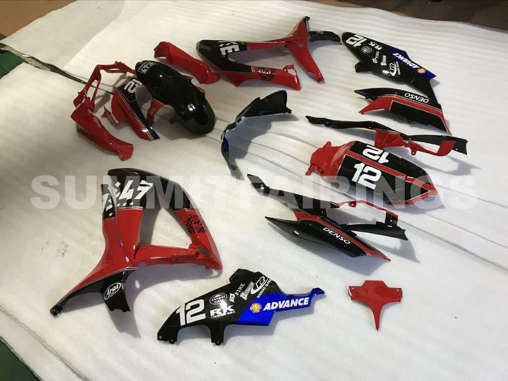 Fairings For Suzuki GSX-R600 / 750, 2008-2010 - Red & Black Denso