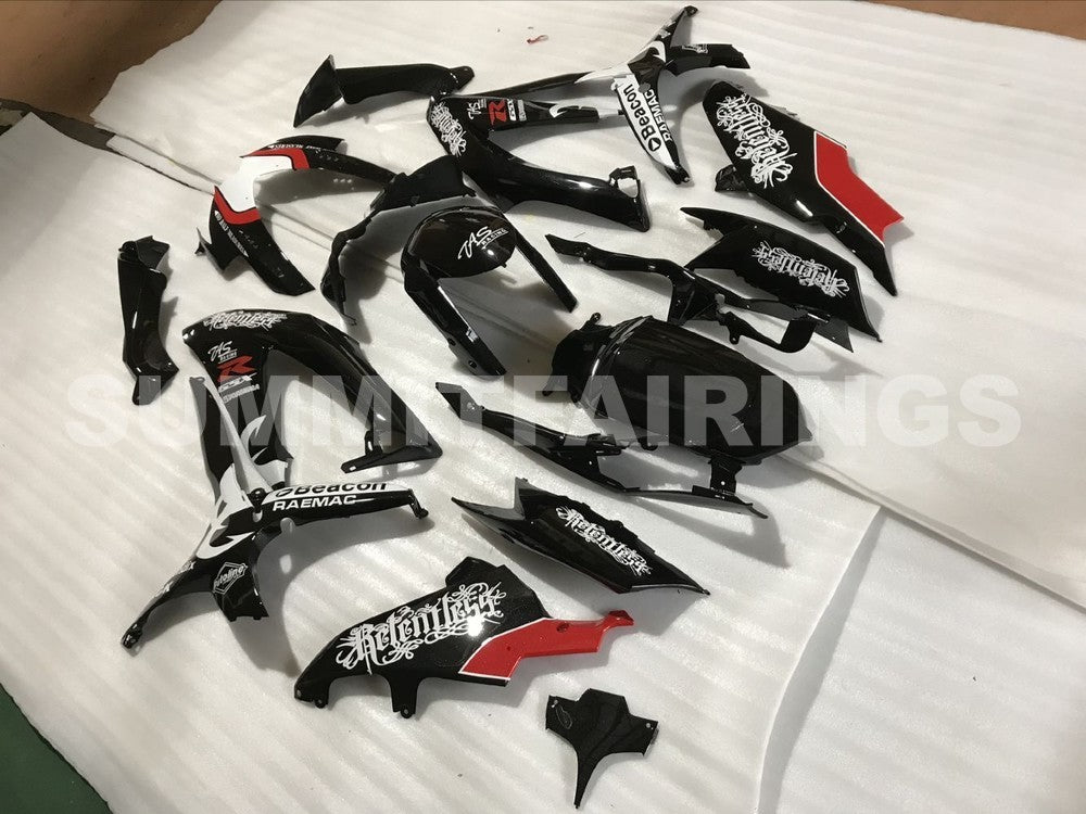 Fairings For Suzuki GSXR 600 750 Black Red Relentless (2008-2009-2010)
