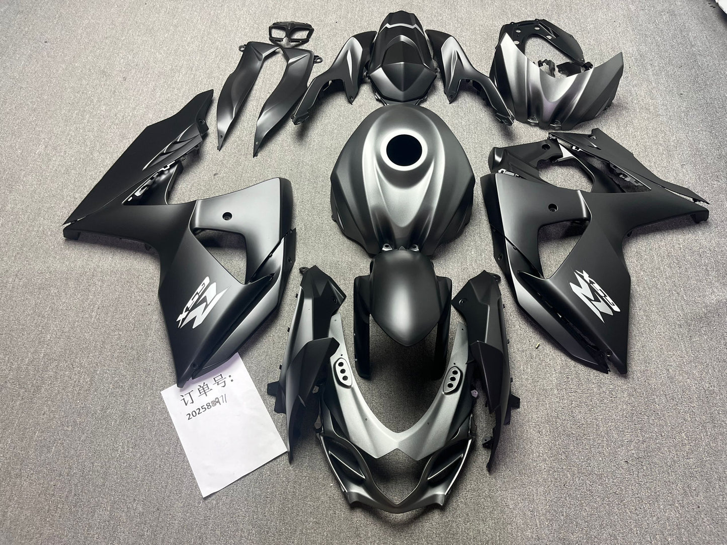 Fairings For Suzuki - GSXR1000 K9 09-16 Matt Blcak & Silvery Decals