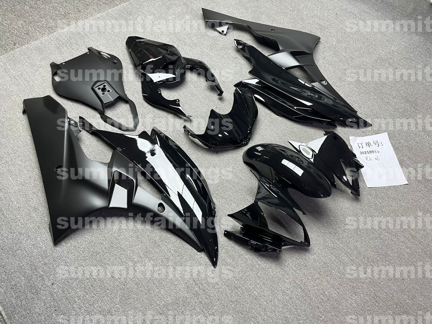 Fairings For Yamaha YZF-R6 Contrast Black R6 (2006-2007)