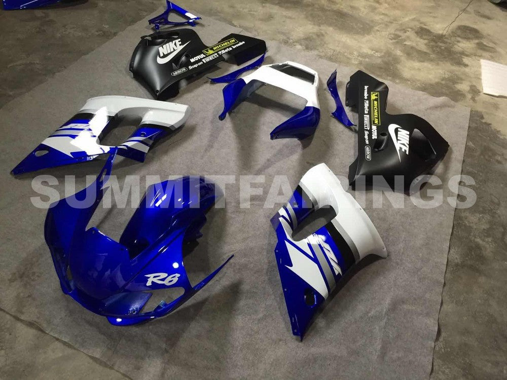 Fairings For Yamaha - YZF-600 R6 1998-2002 Blue White and Black