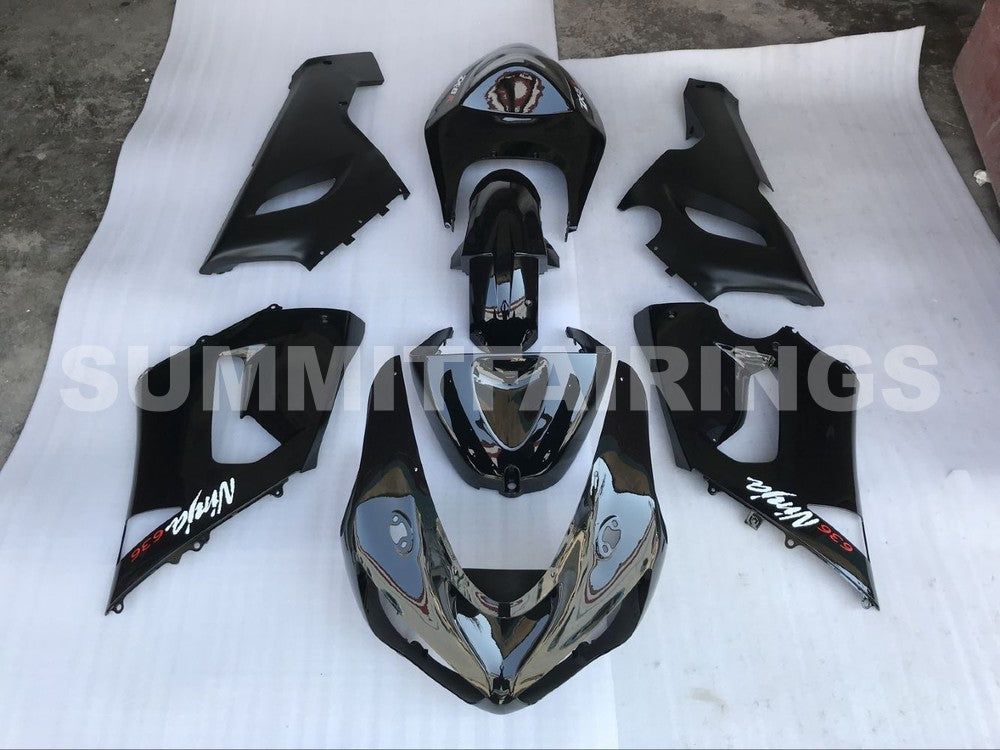 Fairings For Kawasaki ZX6R 636 Black ZX6R (2005-2006)
