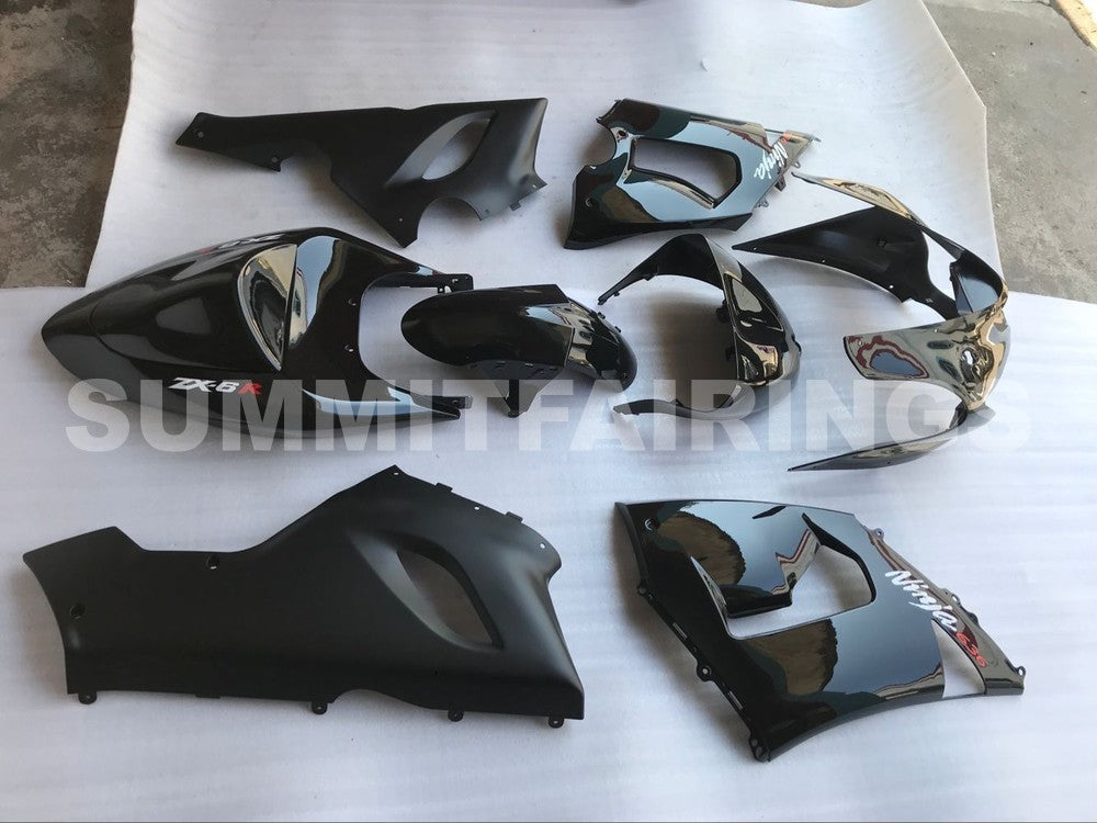 Fairings For Kawasaki ZX6R 636 Black ZX6R (2005-2006)