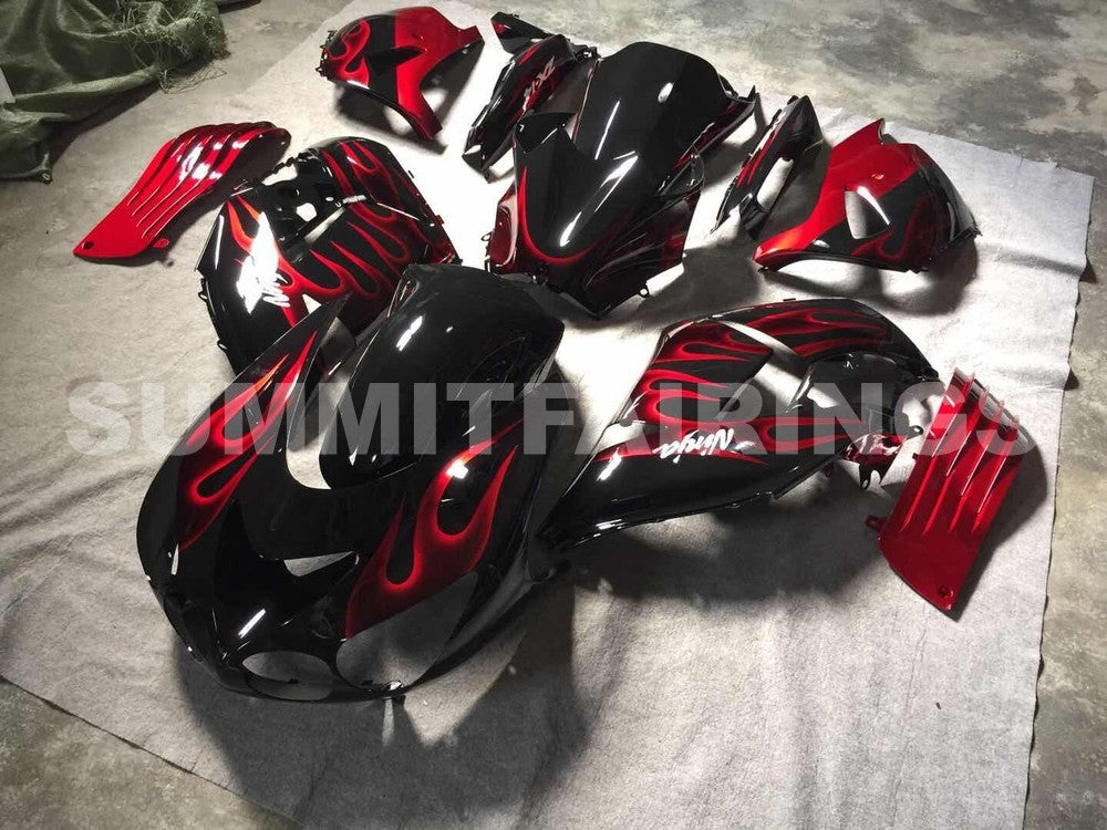 Fairings For Kawasaki Ninja ZX-14R (2006-2011) Red Flame