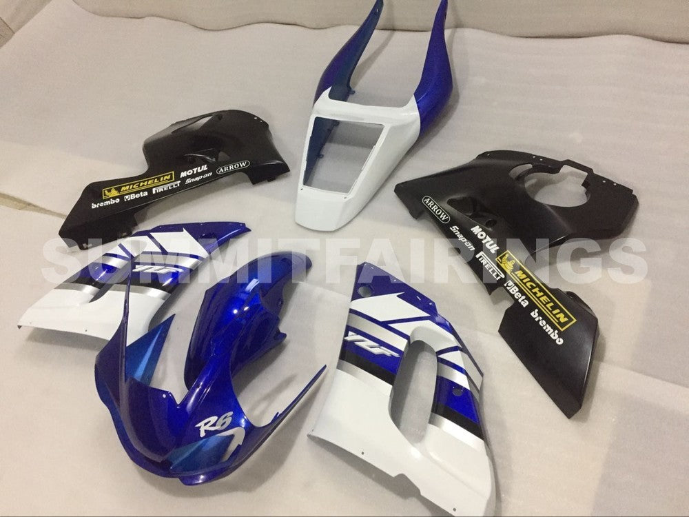 Fairings For Yamaha - YZF-600 R6 1998-2002 Blue White and Black