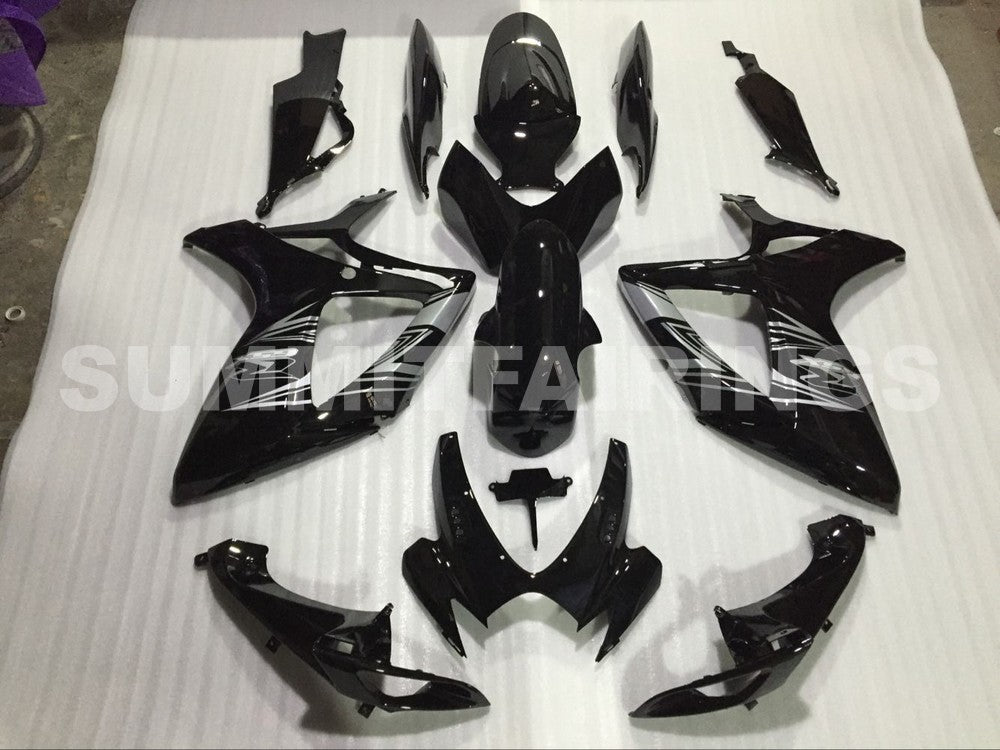Fairings For Suzuki - GSXR600-750 K6 06-07 Black Silver
