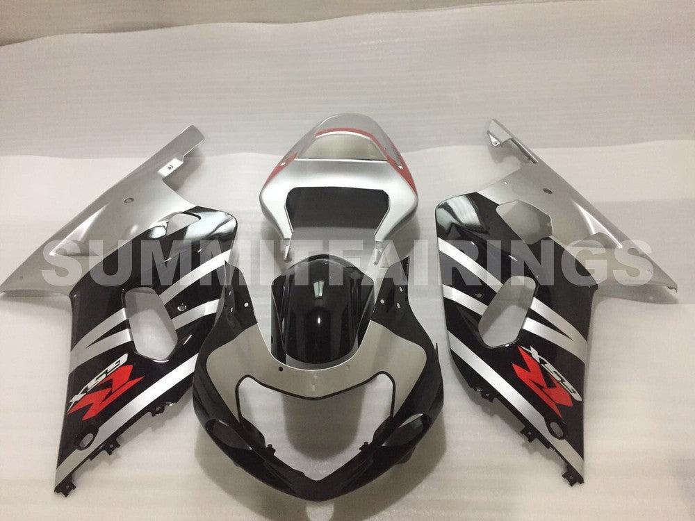 Fairings For Suzuki GSXR 600 Black & Silver GSXR (2001-2003)