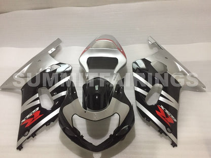 Fairings For Suzuki GSXR 600 Black & Silver GSXR (2001-2003)