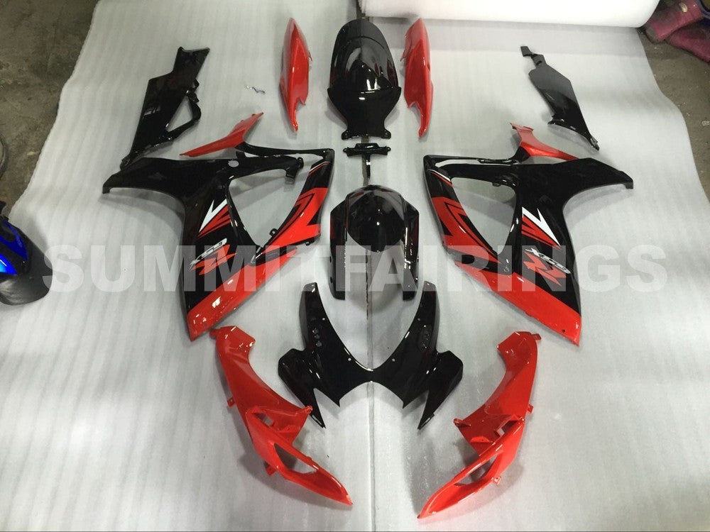 Fairings For Suzuki GSXR 600 750 Black & Red GSXR (2006-2007)