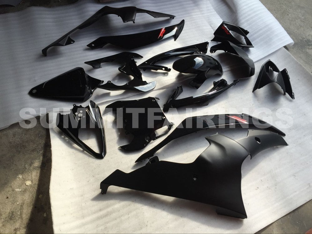 Fairings For Yamaha R6, 2008-2012 - Matte Black Gloss Black