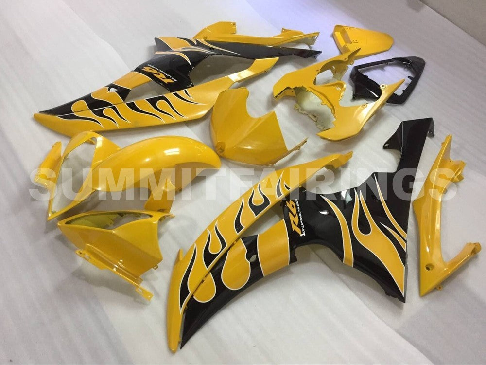 2008-2012 Fairings For Yamaha YZF-R6 Yellow & Black Flame R6