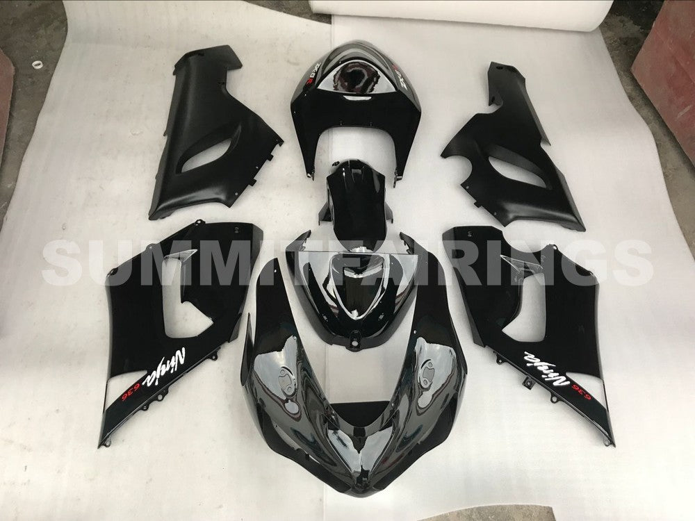 Fairings For Kawasaki ZX6R 636 Black ZX6R (2005-2006)