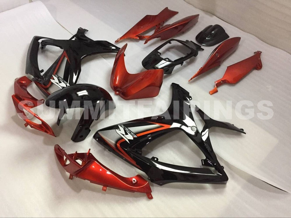 Fairings For Suzuki GSX-R600 / 750, 2006-2007 - Gloss Black & Orange