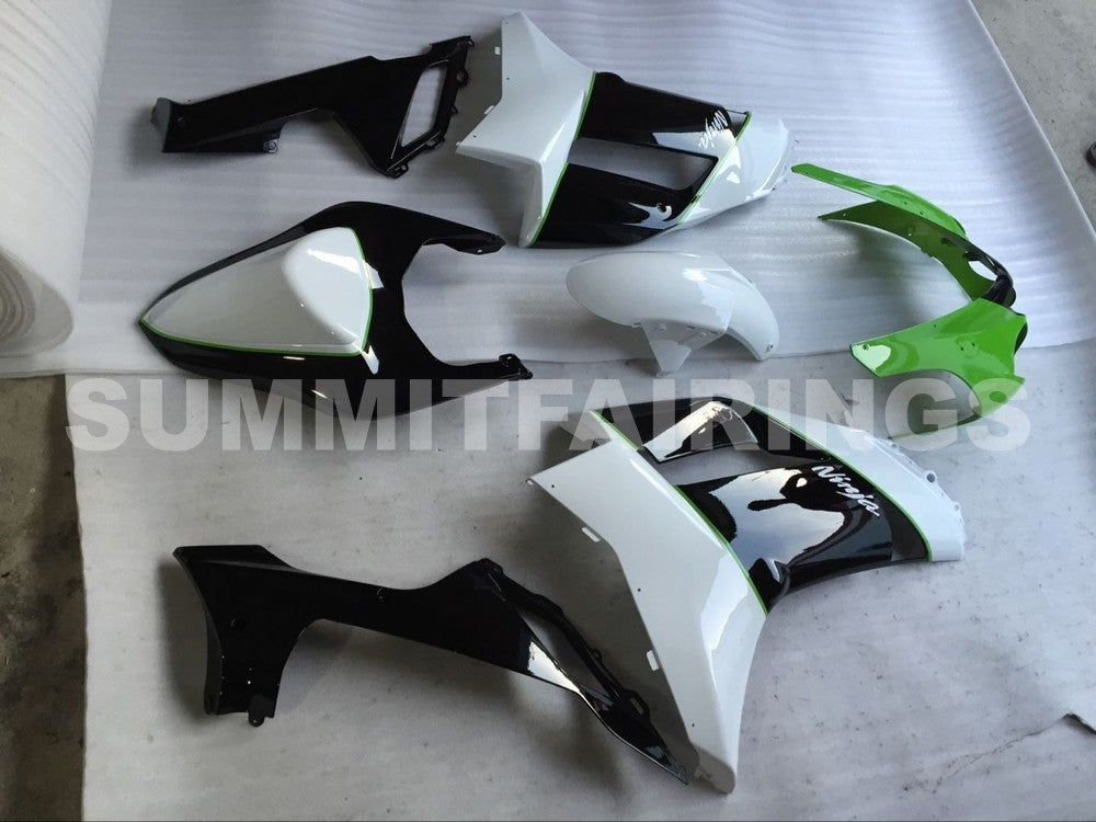 Fairings For Kawasaki ZX-6R, 2007-2008 - Green, Black & White