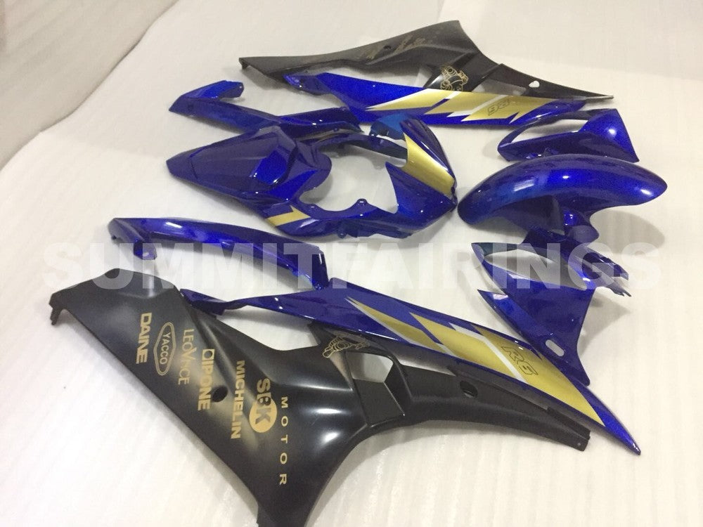Fairings For Yamaha R6, 2006-2007 - Black Blue with Gold Sticker