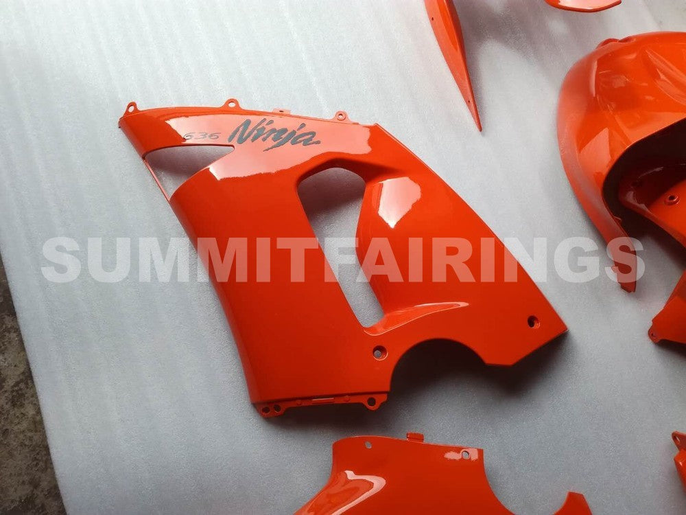 Fairings For Kawasaki ZX6R 636 Orange Black elf Ninja (2005-2006)