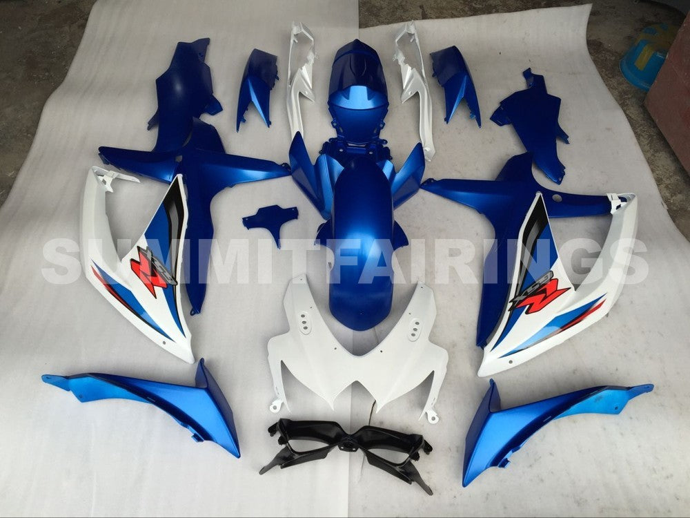 Fairings For Suzuki - GSXR600-750 K8 2008-2010 Blue White 2