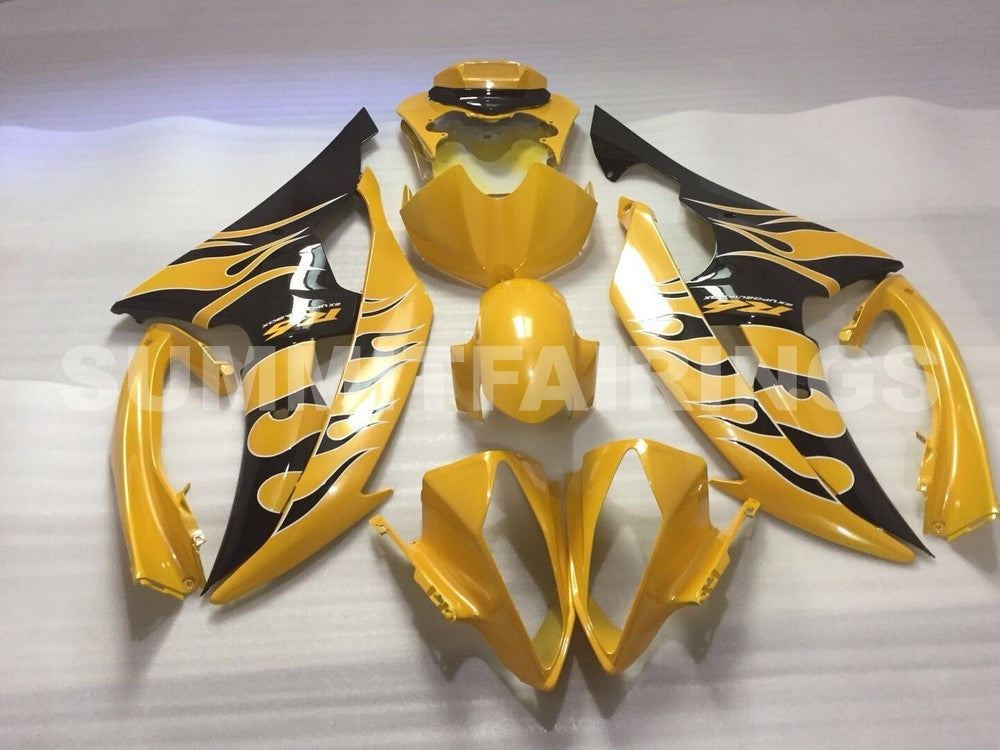 2008-2012 Fairings For Yamaha YZF-R6 Yellow & Black Flame R6