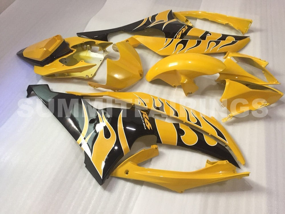 2008-2012 Fairings For Yamaha YZF-R6 Yellow & Black Flame R6
