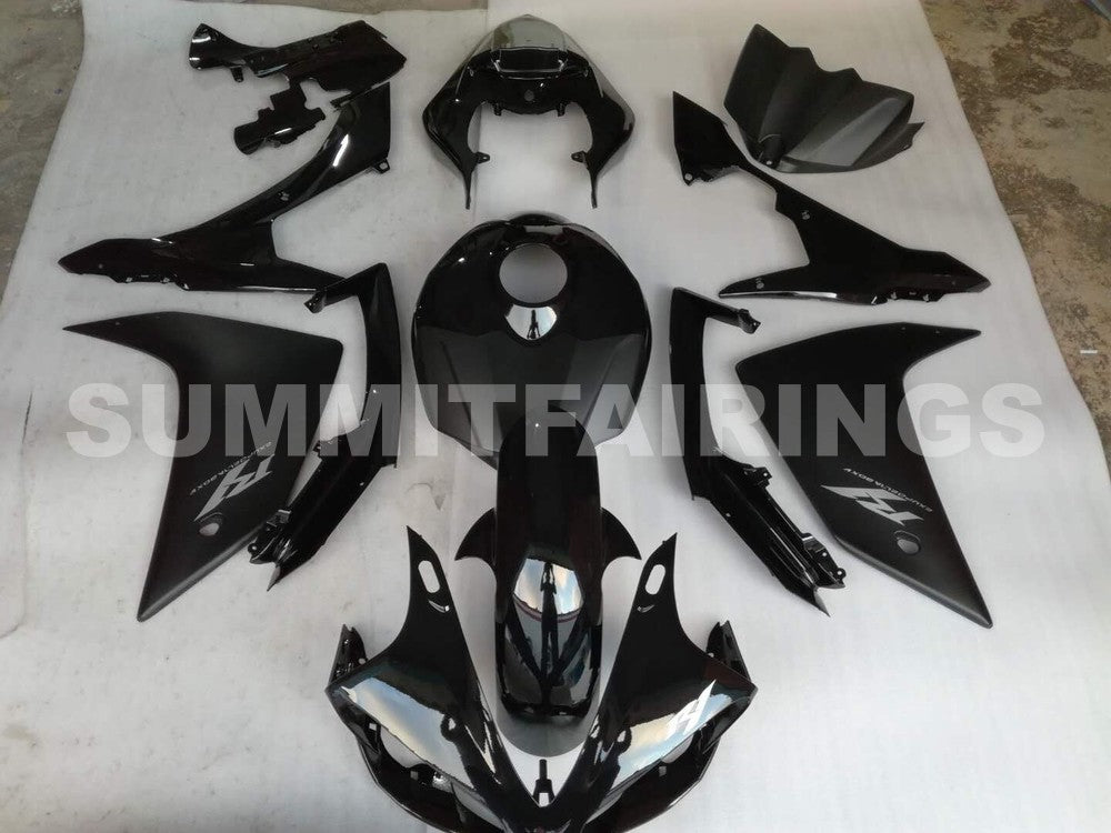 Fairings For Yamaha R1, 2007-2008 - Black & Silver Decal