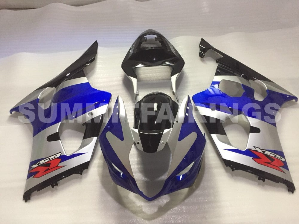 Fairings For Suzuki GSX-R1000, 2003-2004 - Blue, Silver & Black