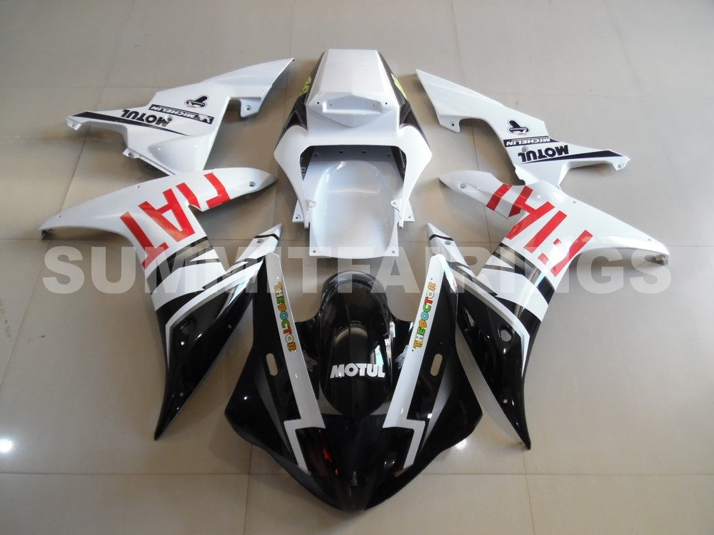 Fairings For Yamaha YZF-R1 Black White No.46 FIAT (2002-2003)