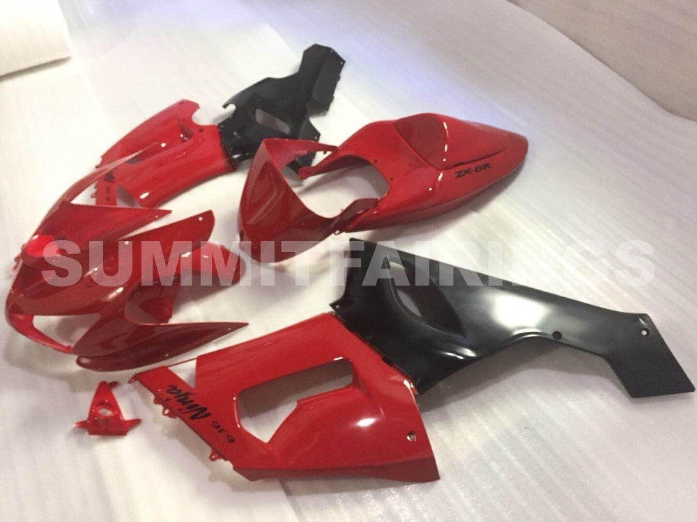 Fairings For Kawasaki ZX6R 636 Red Black Ninja (2005-2006)