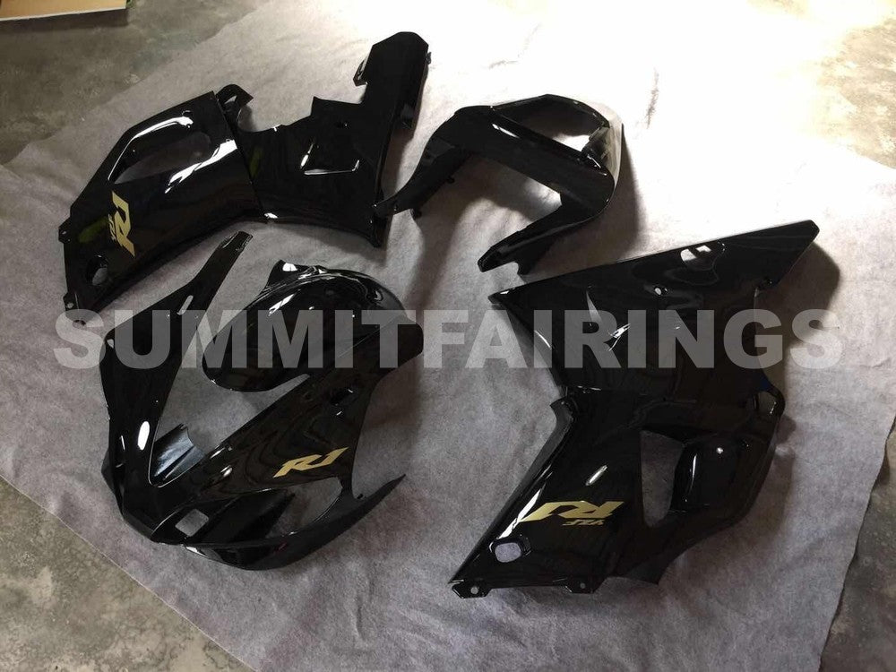 Fairings For Yamaha - YZF1000 R1 00-01 Black, Gold Decals
