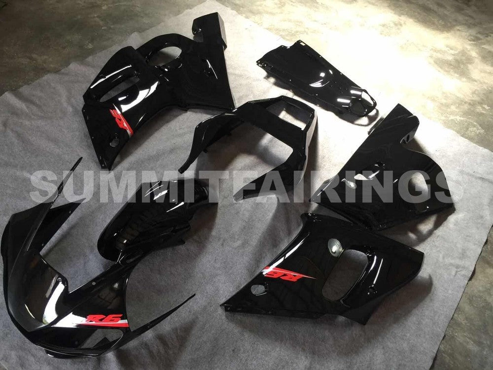 Fairings For Yamaha - YZF-600 R6 1998-2002 Gloss Black Red Decals