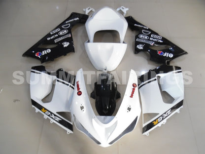 Fairings For Kawasaki ZX6R 636 White Black elf ZX6R (2005-2006)