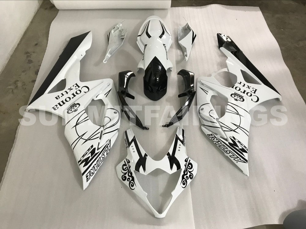 Fairings For Suzuki GSXR 1000 White Black Alstare (2005-2006)