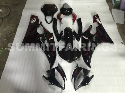 Fairings For Yamaha YZF-R6 Black & Red Flame R6 (2006-2007)