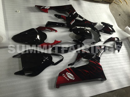 Fairings For Yamaha YZF-R6 Black & Red Flame R6 (2006-2007)