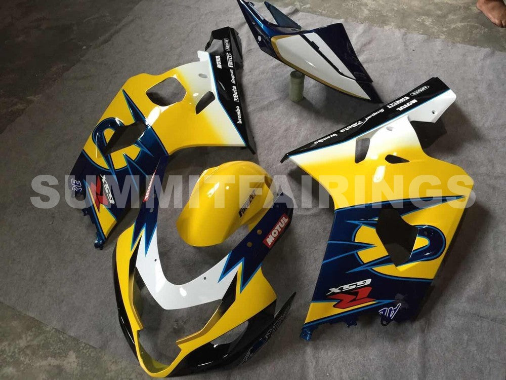 Fairings For Suzuki GSX-R600 / 750, 2004-2005 - Yellow, White & Blue