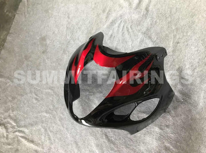 Fairings For Suzuki GSX-R1300 Hayabusa, 1996-2007 - Black with Red Flames