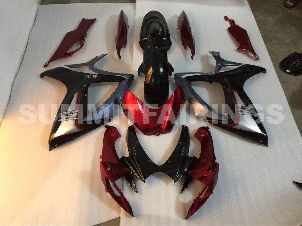 Fairings For Suzuki GSXR 600 750 Red Silver Black GSXR (2006-2007)