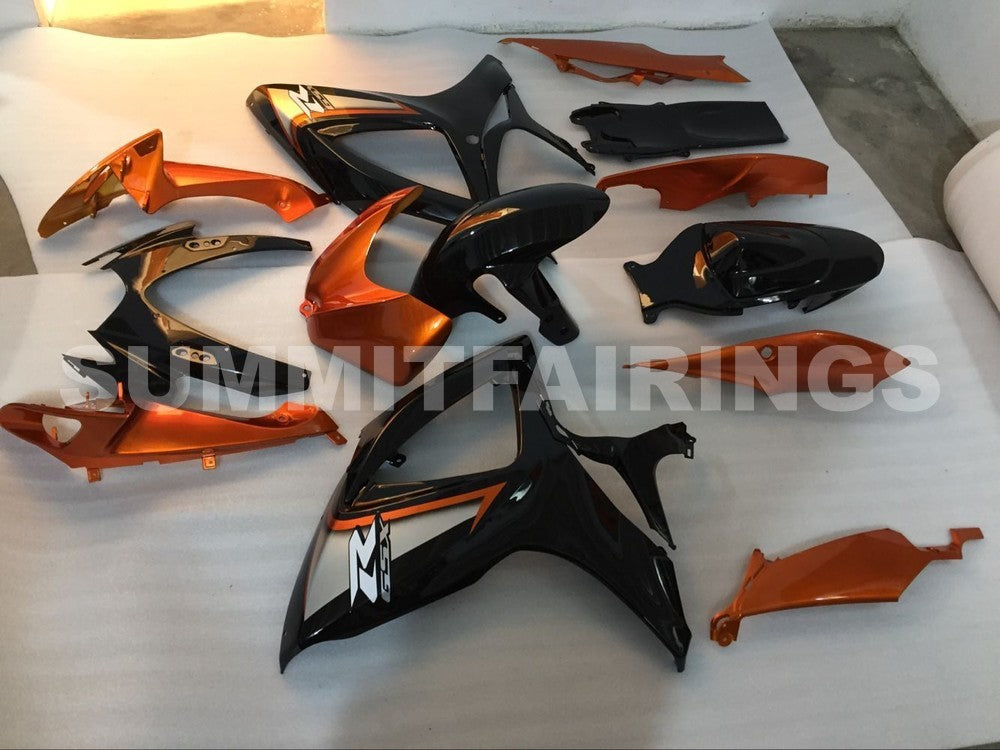Fairings For Suzuki GSX-R600 / 750, 2006-2007 - Gloss Black & Orange