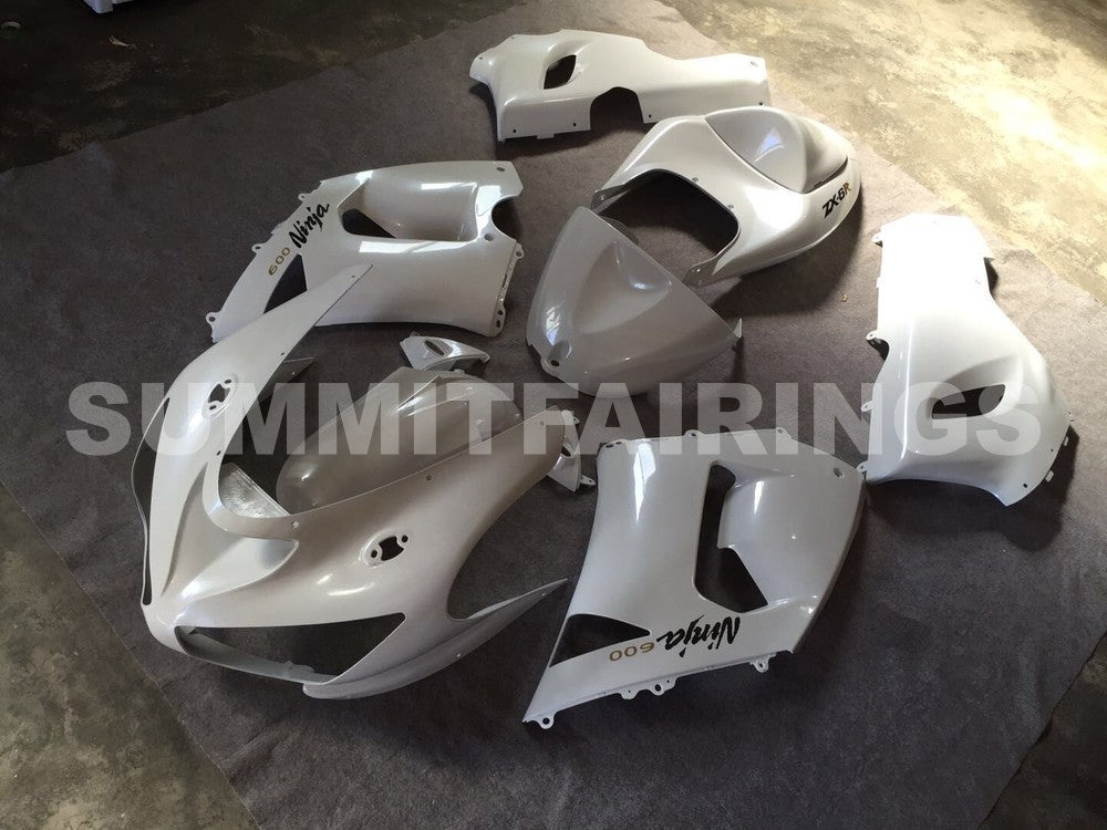 Fairings For Kawasaki ZX6R 636 Pure White ZX6R Ninja (2005-2006)