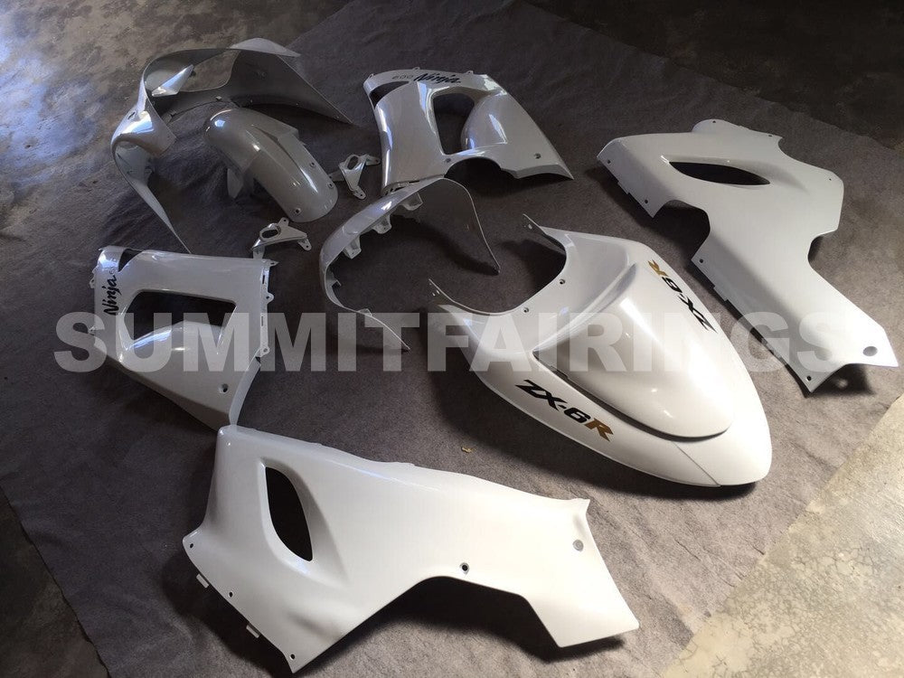 Fairings For Kawasaki ZX6R 636 Pure White ZX6R Ninja (2005-2006)