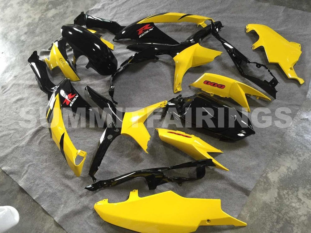 Fairings For Suzuki GSXR 600 750 Black & Yellow GSXR (2008-2009-2010)