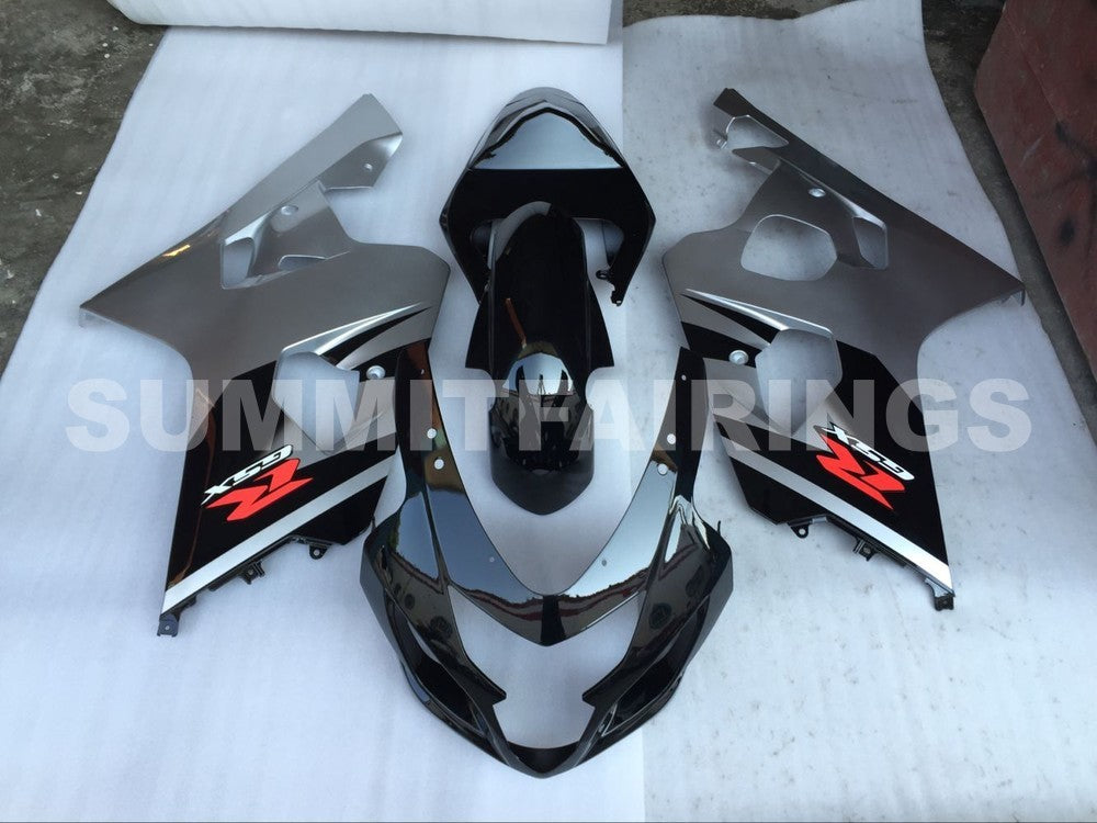Fairings For Suzuki GSXR 600 750 Black Silver GSXR (2004-2005)